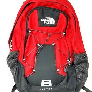 The North Face Jester Backpack Red / Gray EUC